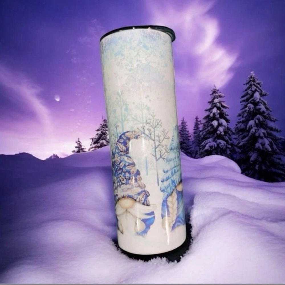 Winter Wonderland Insulated Tumbler - Blue and White